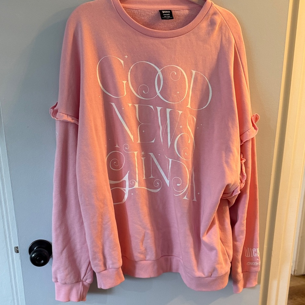 Cakeworthy WICKED Good News Pink Sweatshirt size XXL